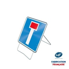 Panneau temporaire C13a Indication impasse sur pied incliné