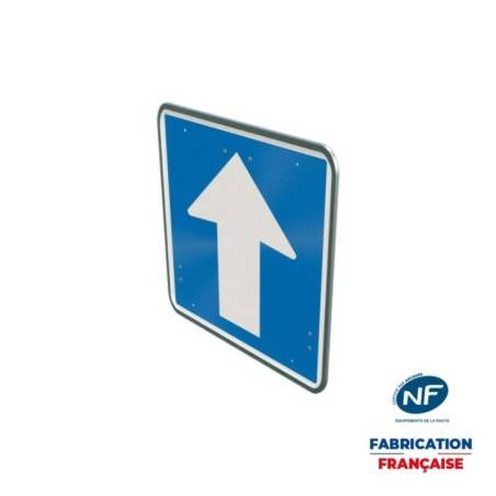 Panneau temporaire C12 Indication de circulation à sens unique à rails