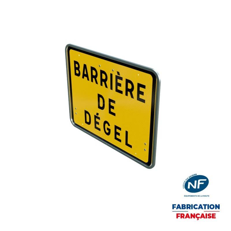 Panneau temporaire BARRIERE DE DEGEL à rails