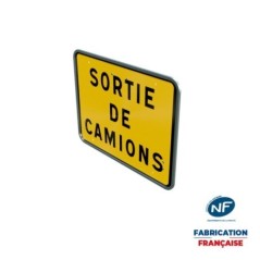 Panneau temporaire SORTIE DE CAMION à rails