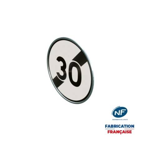 Panneau temporaire B33-30 Fin de limitation de vitesse à 30 km/h à rail