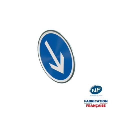 Panneau temporaire B21 Flèche tournante à rails