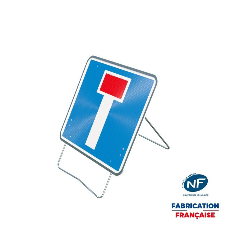 Panneau temporaire C13a Indication impasse sur pied incliné Panneau temporaire C13a Indication impasse sur pied incliné