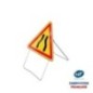 Panneau temporaire AK3 Chaussée rétrécie sur pied incliné Panneau temporaire AK3 Chaussée rétrécie sur pied incliné