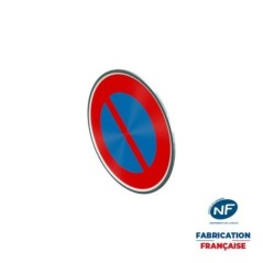 Panneau temporaire B6a1 interdiction de stationner à rails