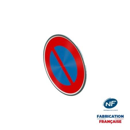 Panneau temporaire B6a1 interdiction de stationner à rails