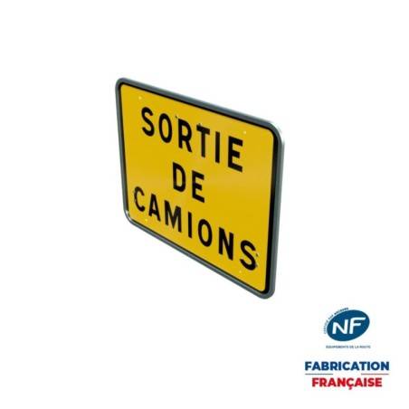 Panneau temporaire SORTIE DE CAMION à rails