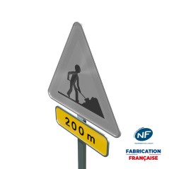 Panonceau temporaire KM1 Panonceau temporaire de distance à rails