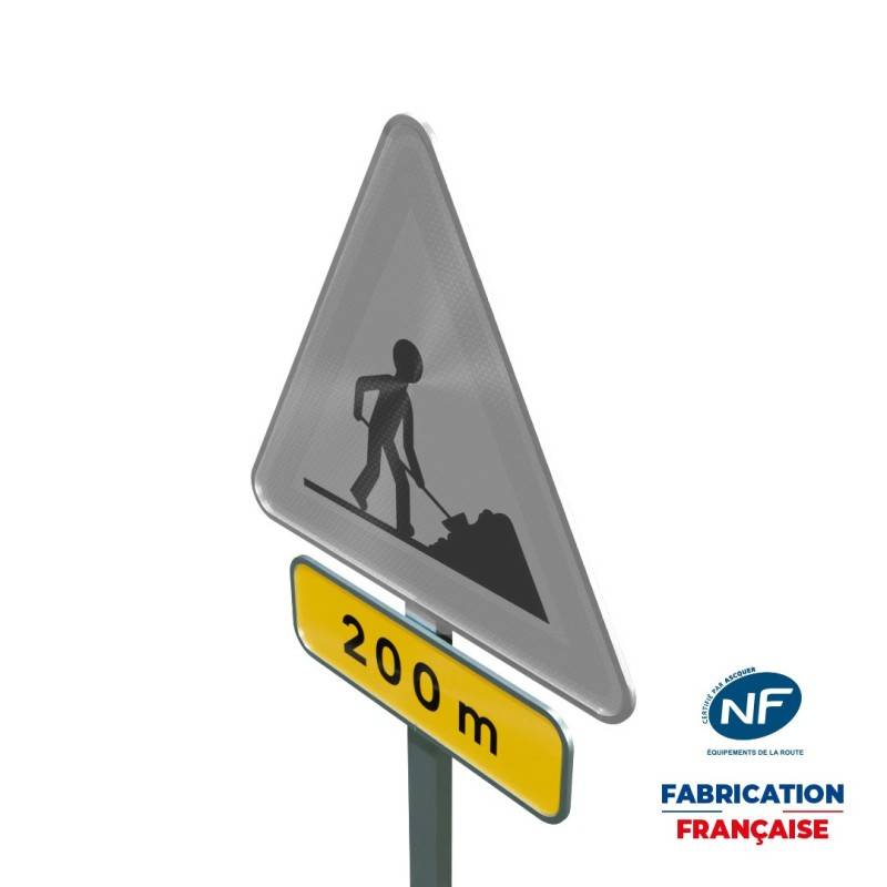 Panonceau temporaire KM1 Panonceau temporaire de distance à rails Panonceau temporaire KM1 Panonceau temporaire de distance à rails