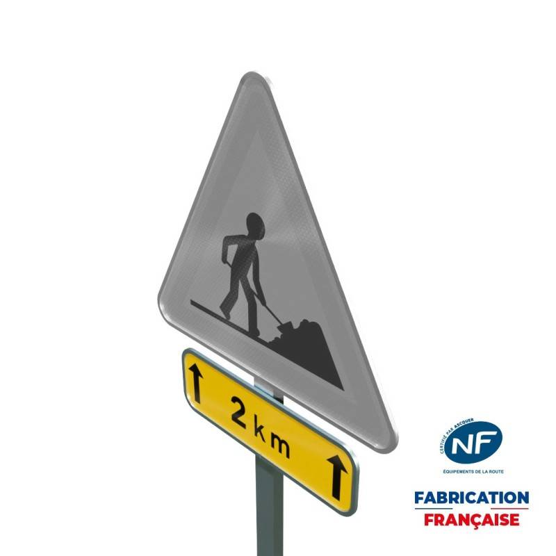 Panonceau temporaire KM2 Panonceau temporaire d'étendue à rails