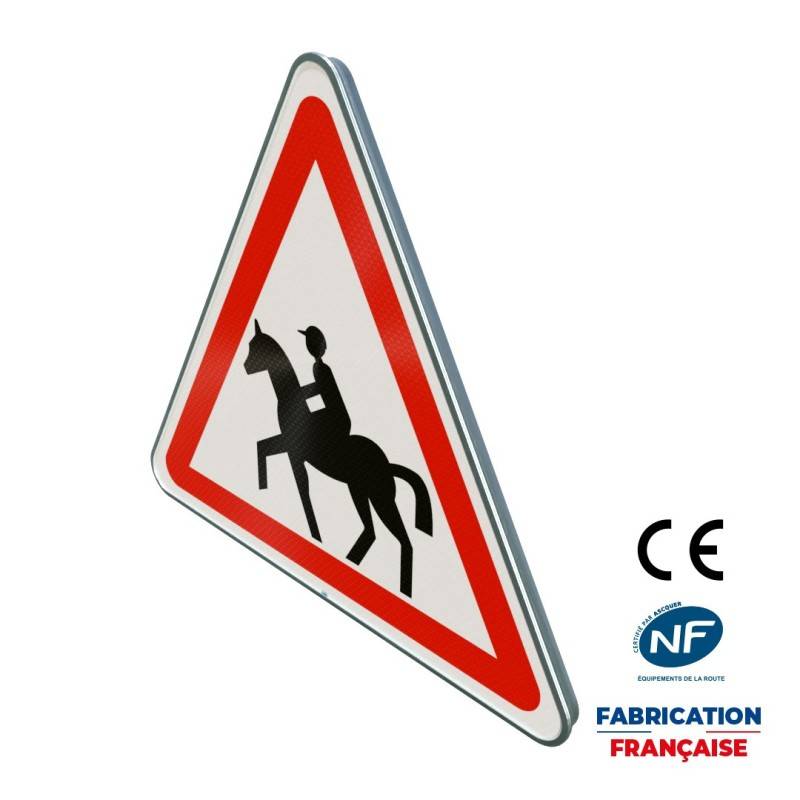 Panneau de danger A15c Passage de cavaliers Panneau de danger A15c Passage de cavaliers