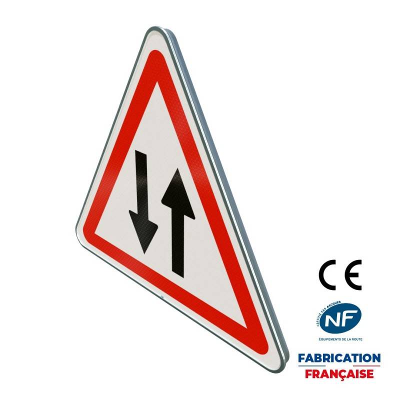 Panneau de danger A18 Circulation à double sens