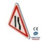 Panneau de danger A3a Chaussée rétrécie par la droite