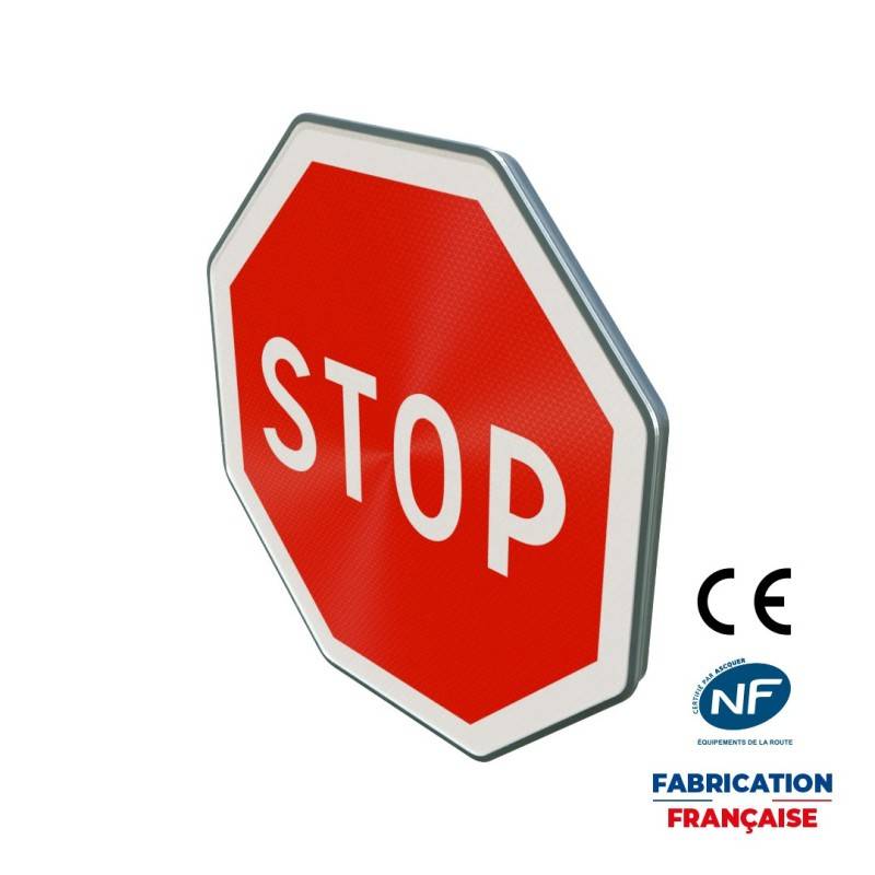 Panneau d'intersection et de priorité AB4 Arrêt à l’intersection. Signal de position