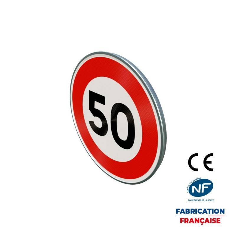 Panneau d'interdiction B14 Limitation de vitesse