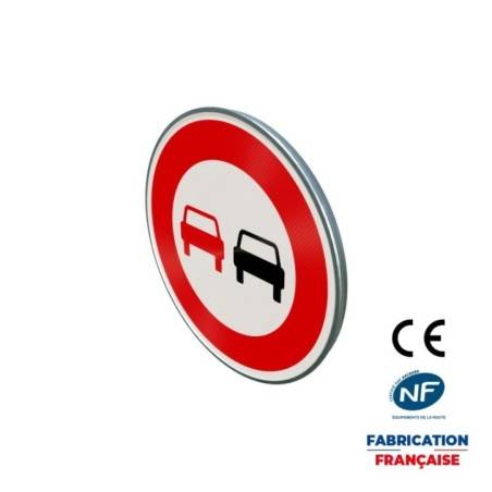 Panneau d'interdiction B3 Interdiction de dépasser pour tous véhicules à moteur