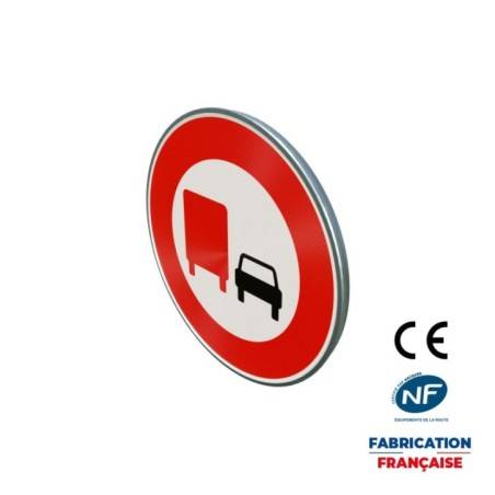 Panneau d'interdiction B3a Interdiction de dépasser pour les véhicules avec PTAC supérieur à 3t 5