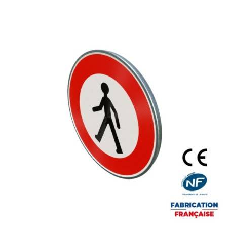 Panneau d'interdiction B9a Accès interdit aux piétons