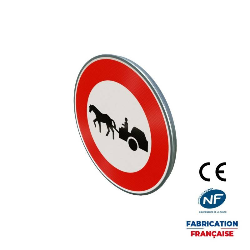 Panneau d'interdiction B9c Accès interdit aux véhicules à traction animale