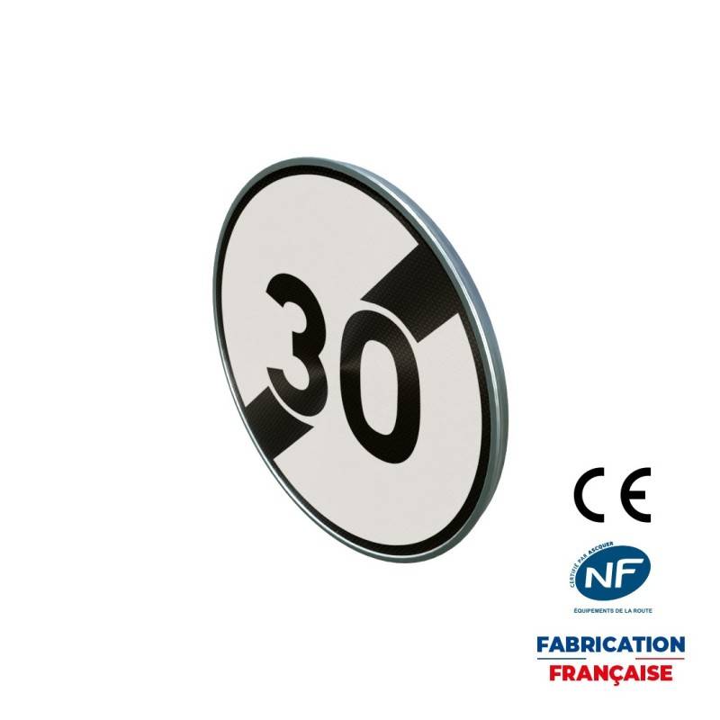 Panneau de fin d'interdiction B33 Fin de limitation de vitesse