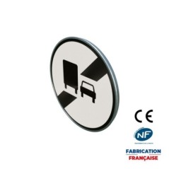 Panneau de fin d'interdiction B34a Fin d’interdiction de dépasser notifiée par B3a