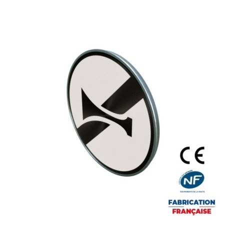 Panneau de fin d'interdiction B35 Fin d’interdiction de l’usage de l’avertisseur sonore