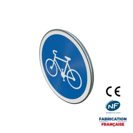 Panneau d'obligation B22a Piste ou bande obligatoire pour les cycles