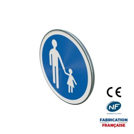 Panneau d'obligation B22b Chemin obligatoire pour piétons