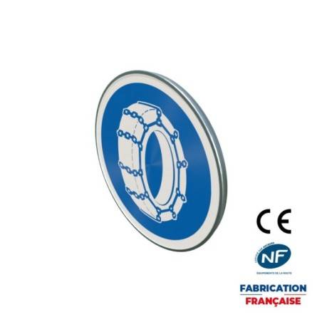 Panneau d'obligation B26 Chaînes à neige obligatoires