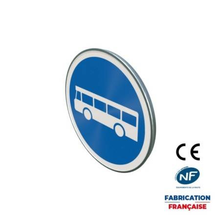Panneau d'obligation B27a Voies réservées aux transports en commun des lignes régulières
