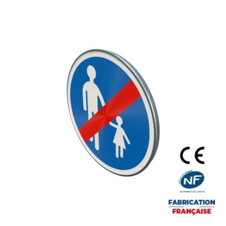 Panneau de fin d'obligation B41 Fin de chemin obligatoire pour piétons
