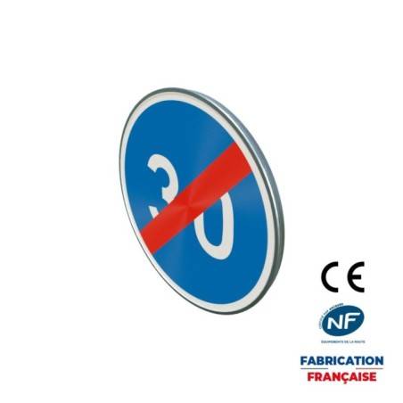 Panneau de fin d'obligation B43 Fin de vitesse minimale obligatoire