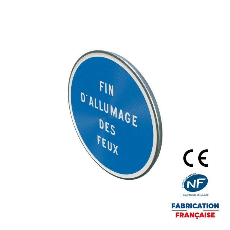 Panneau de fin d'obligation B49 Fin d’obligations indiquées