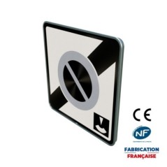 Panneau de prescription zonale Stationnement B50c Sortie de zone à stationnement à durée limitée avec contrôle par disque