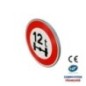 Panneau d'interdiction B13a Accès interdit pour limitation de poids sur essieu