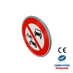 Panneau d'interdiction B7b Accès interdit aux véhicules à moteurs