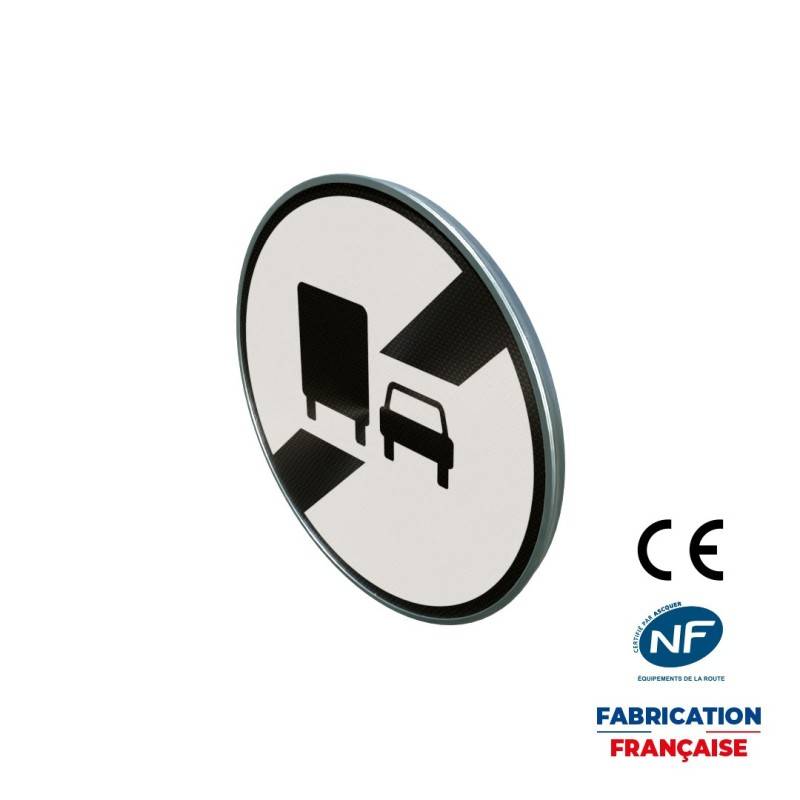 Panneau de fin d'interdiction B34a Fin d’interdiction de dépasser notifiée par B3a Panneau de fin d'interdiction B34a Fin d’interdiction de dépasser notifiée par B3a