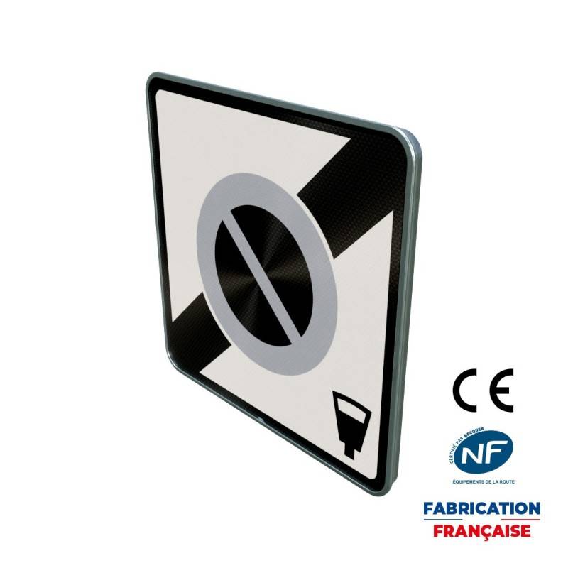 Panneau de prescription zonale Stationnement B50d Sortie de zone à stationnement payant