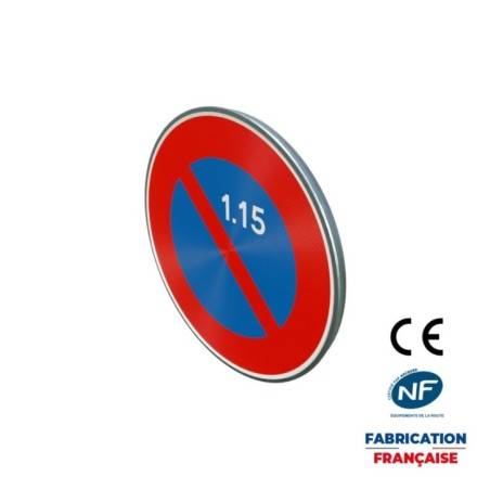 Panneau de prescription zonale Stationnement B6a2 Stationnement interdit du 1er au 15 du mois