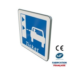 Panneau d'indication C62 Borne de retrait de ticket de péage