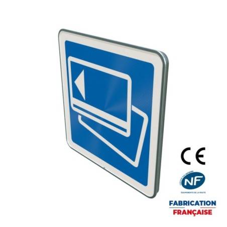 Panneau d'indication C64b Paiement par carte bancaire et accréditive
