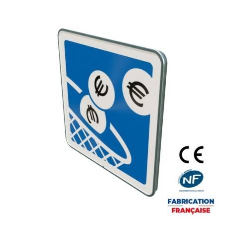 Panneau d'indication C64c1 Paiement par pièces de monnaie
