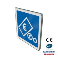 Panneau d'indication C64c2 Paiement par pièces et billets