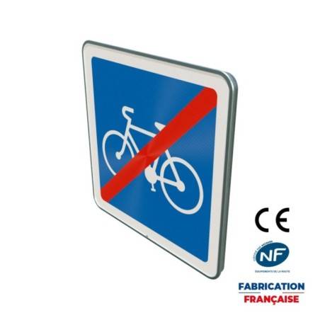 Panneau d'indication C114 Fin d’une piste ou d’une bande cyclable