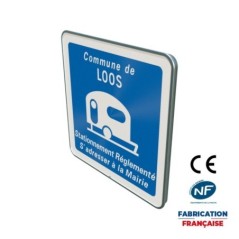 Panneau d'indication C23 Stationnement réglementé pour les caravanes
