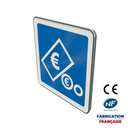 Panneau d'indication C64c2 Paiement par pièces et billets