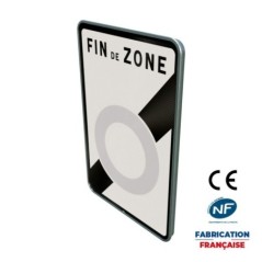 Panneau de prescription zonale Circulation particulière B57 Sortie de zone de circulation restreinte