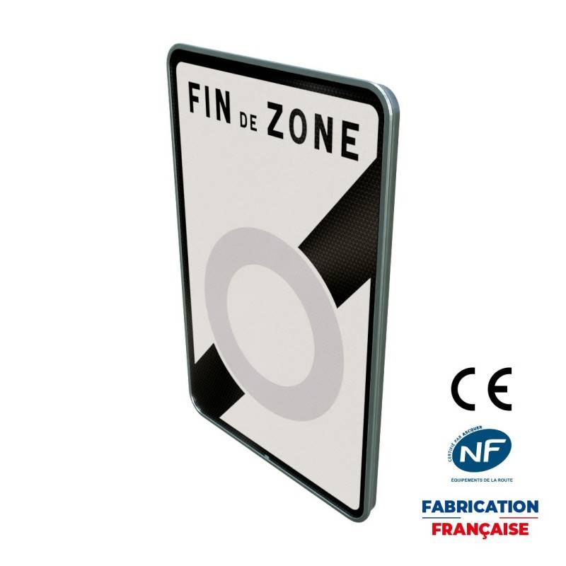 Panneau de prescription zonale Circulation particulière B57 Sortie de zone de circulation restreinte Panneau de prescription zonale Circulation particulière B57 Sortie de zone de circulation restreinte