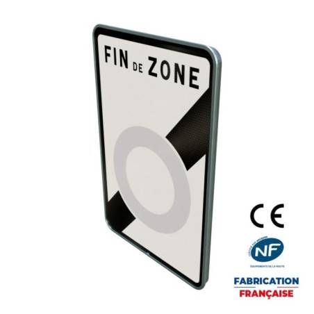 Panneau de prescription zonale Circulation particulière B57 Sortie de zone de circulation restreinte