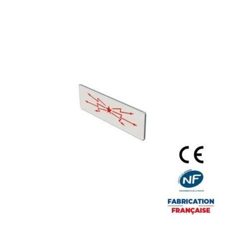 Panonceau M9b1 Voie ferrée électrifiée au PN avec hauteur des fils de contact inférieure à 6m